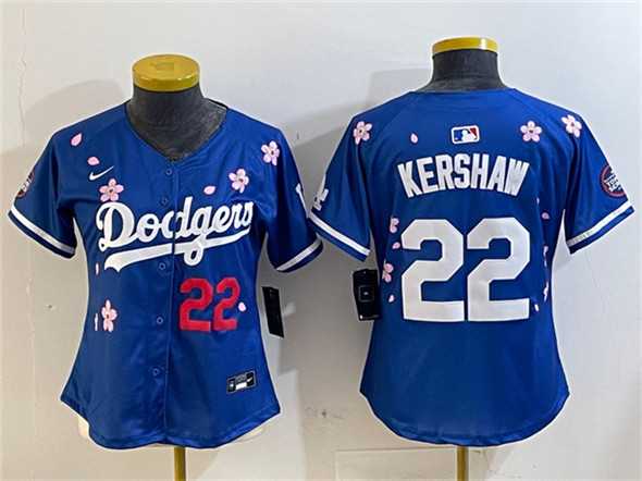 Womens Los Angeles Dodgers #22 Clayton Kershaw Royal 2025 Tokyo Series Limited Stitched Jersey->mlb womens jerseys->MLB Jersey